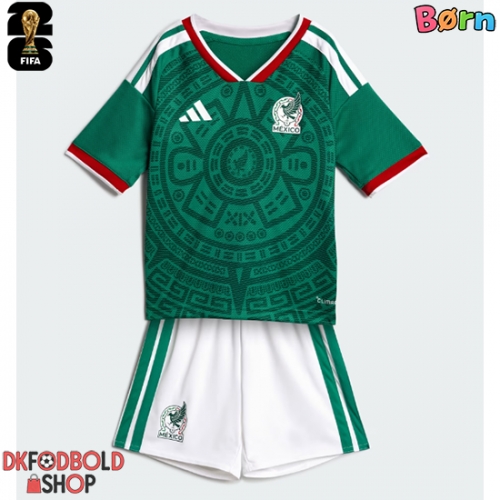 Mexico Hjemmebanesæt Børn VM 2026 Kort ærmer (+ korte bukser)
